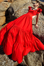 Load image into Gallery viewer, Red Long Layered Sundress